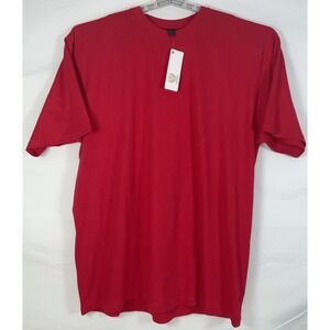 NWT Men's Access Gold Label Big & Tall 100% Cotton T-Shirt - Red - 6XL